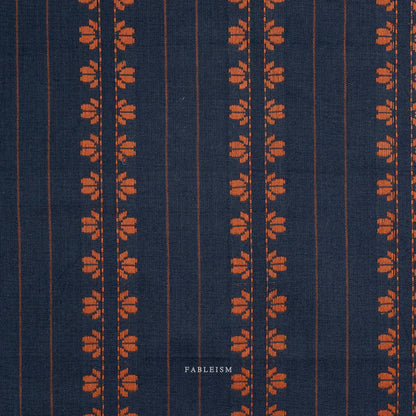 Deco Stripe - Navy/Spice - Fine & Dandy - Fableism Supply Co.