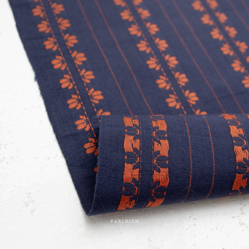 Deco Stripe - Navy/Spice - Fine & Dandy - Fableism Supply Co.