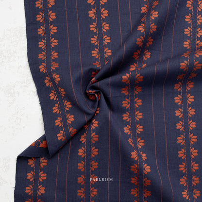 Deco Stripe - Navy/Spice - Fine & Dandy - Fableism Supply Co.