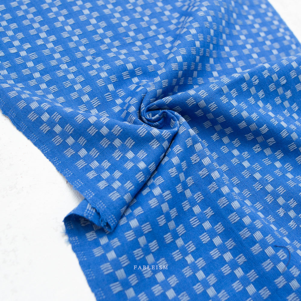 Basketweave - Bright Blue - Fine & Dandy - Fableism Supply Co.