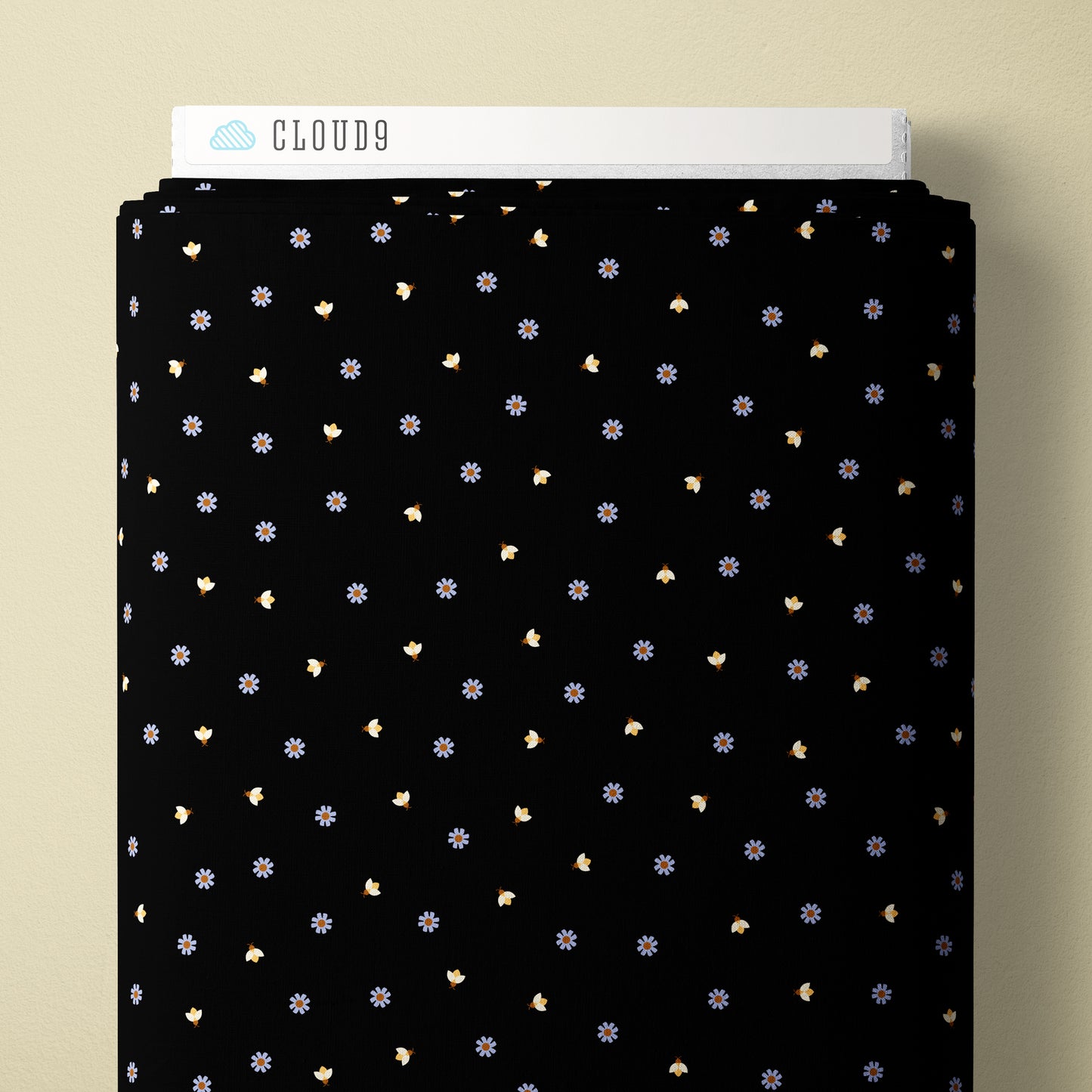 Firefly Twilight - Black - Firefly Moon - Leah Duncan - Cloud 9 Fabrics - Poplin