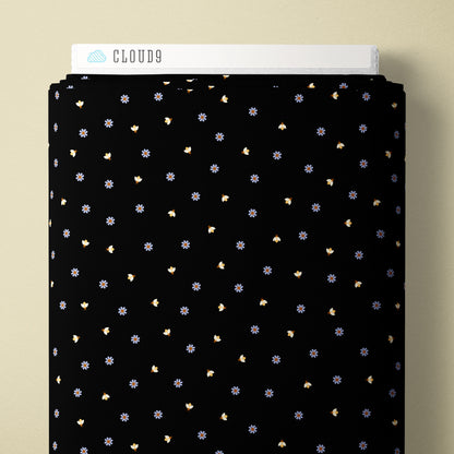 Firefly Twilight - Black - Firefly Moon - Leah Duncan - Cloud 9 Fabrics - Poplin