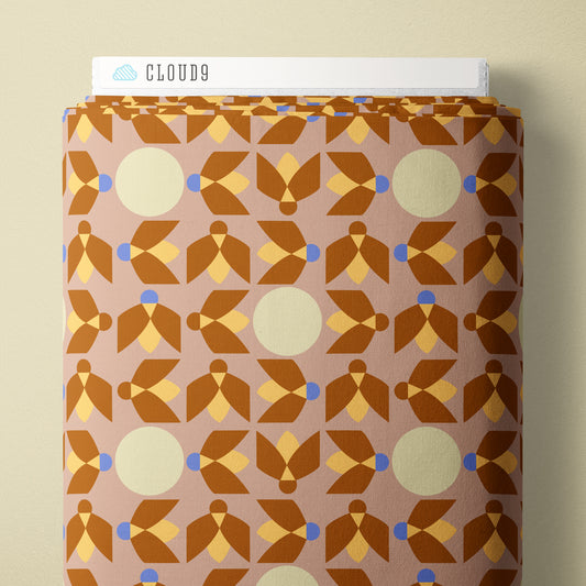Moon Gleam - Dusty Rose - Firefly Moon - Leah Duncan - Cloud 9 Fabrics - Poplin