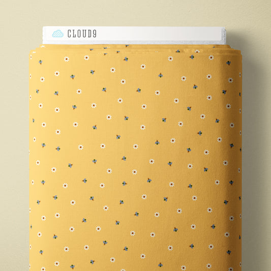 Firefly Twilight - Yellow - Firefly Moon - Leah Duncan - Cloud 9 Fabrics - Poplin