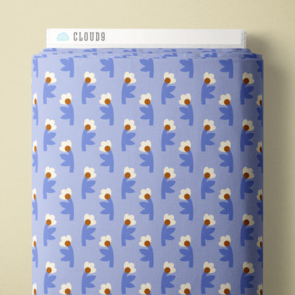 Evening Bloom - Blue - Firefly Moon - Leah Duncan - Cloud 9 Fabrics - Poplin