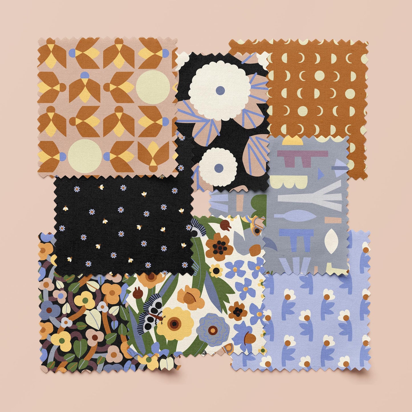 Forest Shadows - Dusty Rose - Firefly Moon - Leah Duncan - Cloud 9 Fabrics - Poplin