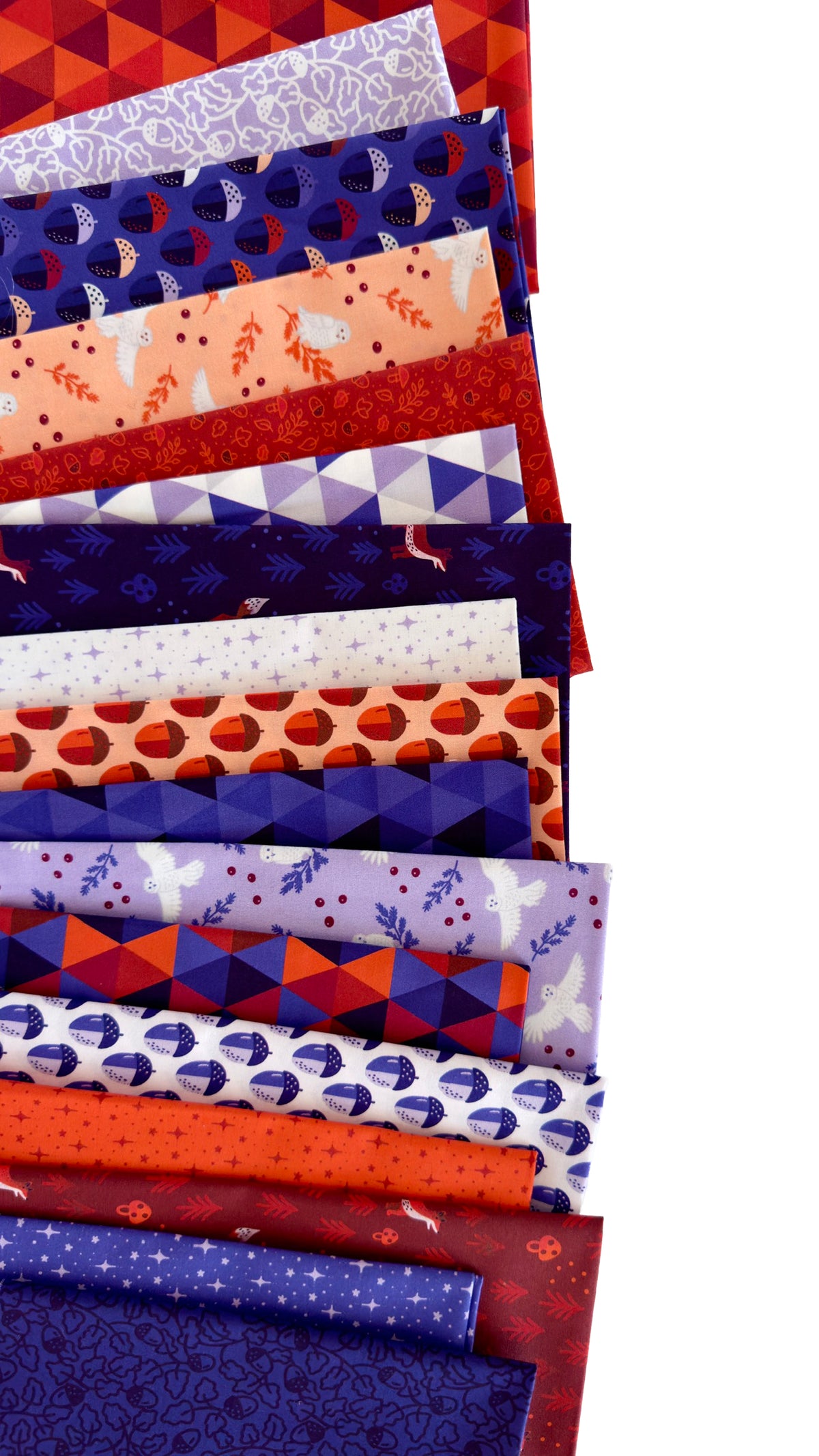 Triangles - Multi - Jojulein Design - Foxwood - Cloud 9 Fabrics - Organic Cotton Poplin
