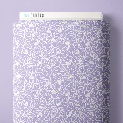 Oak Leaves - Light Blue/White - Jojulein Design - Foxwood - Cloud 9 Fabrics - Organic Cotton Poplin