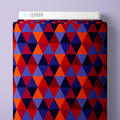 Triangles - Multi - Jojulein Design - Foxwood - Cloud 9 Fabrics - Organic Cotton Poplin