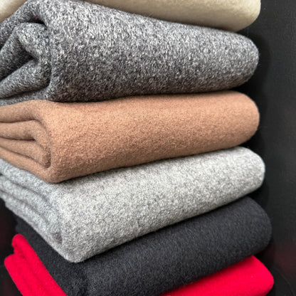 Italian Boiled Wool - Charcoal Heather