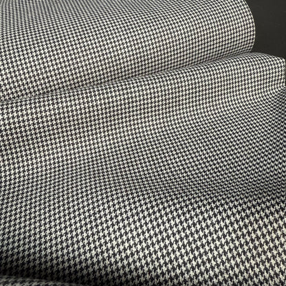 Midtown Houndstooth "Luxury Brand Deadstock" Wool Suiting / Coating - Made in Italy