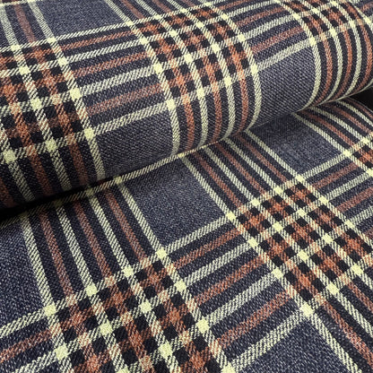 Oxford Row Linen Cotton Check "Luxury Brand Deadstock" Shirting / Suiting - Made in Italy