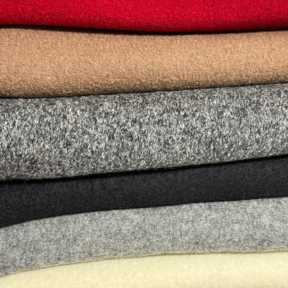 Italian Boiled Wool - Ebony (True Black)