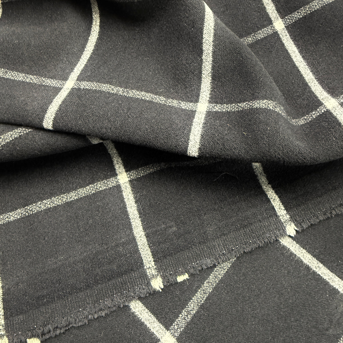 Heavy Weight Large Check Flannel - Deep Navy (Deadstock)