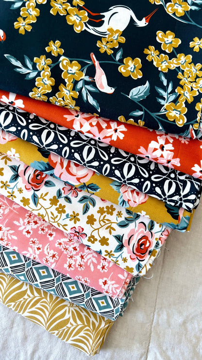 Romantic Roses - Flower Garden - Hang Tight Studio - Cloud 9 Fabrics - Poplin