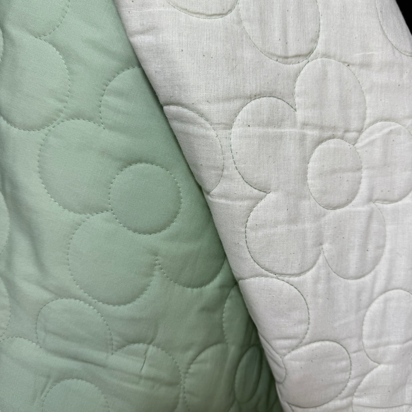 Floral Stitch Quilted - Japanese Import - Soft Fern