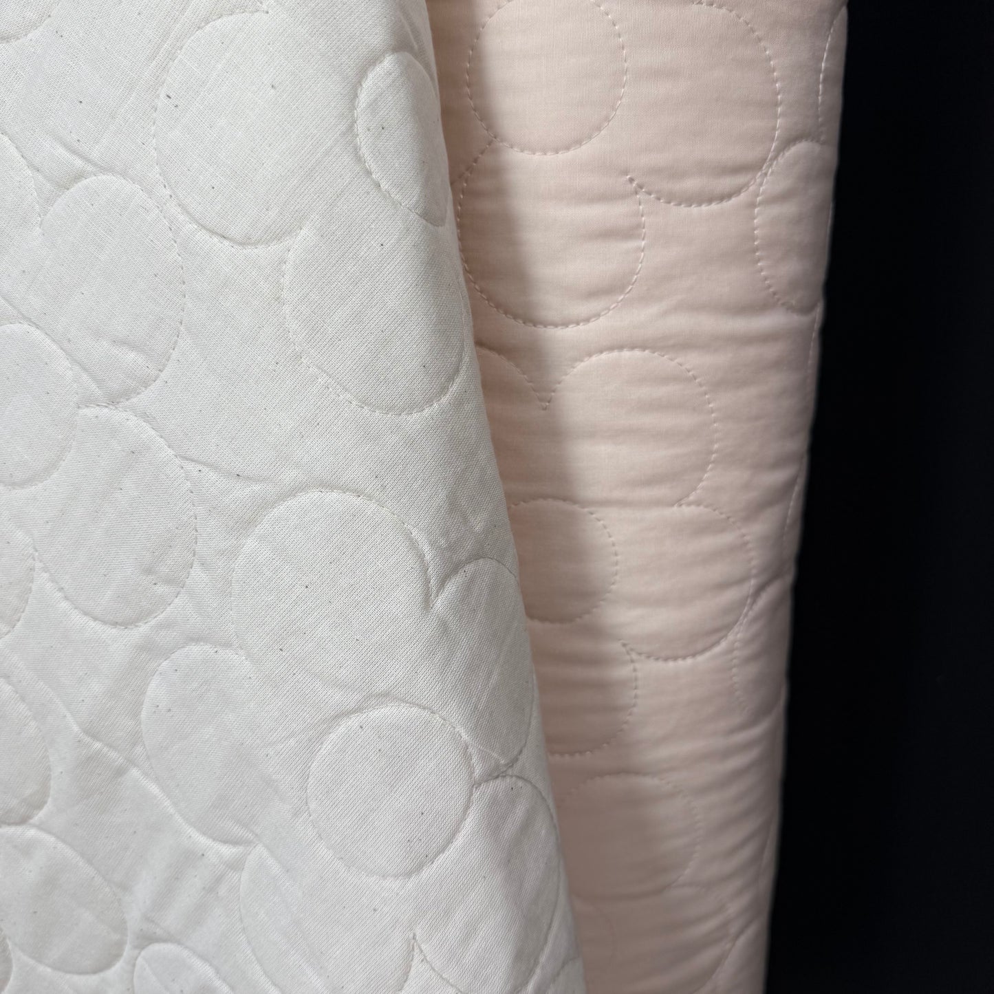 Floral Stitch Quilted - Japanese Import - Soft Blush Pink