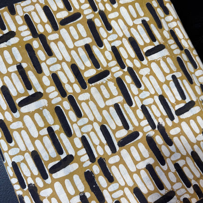 Stone Path Ochre - Bagru Indian Cotton Block Print