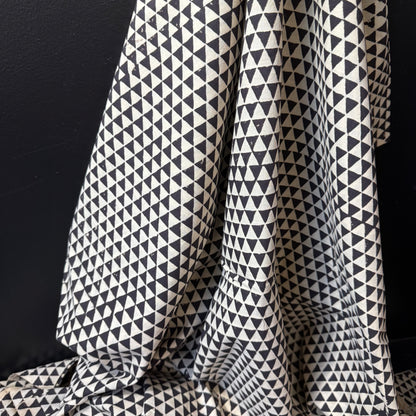 Echo Peaks Black  - Bagru Indian Cotton Block Print