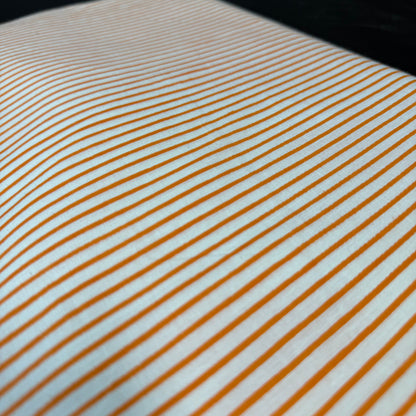 Parallel Lines Tangerine - Bagru Indian Cotton Screen Print