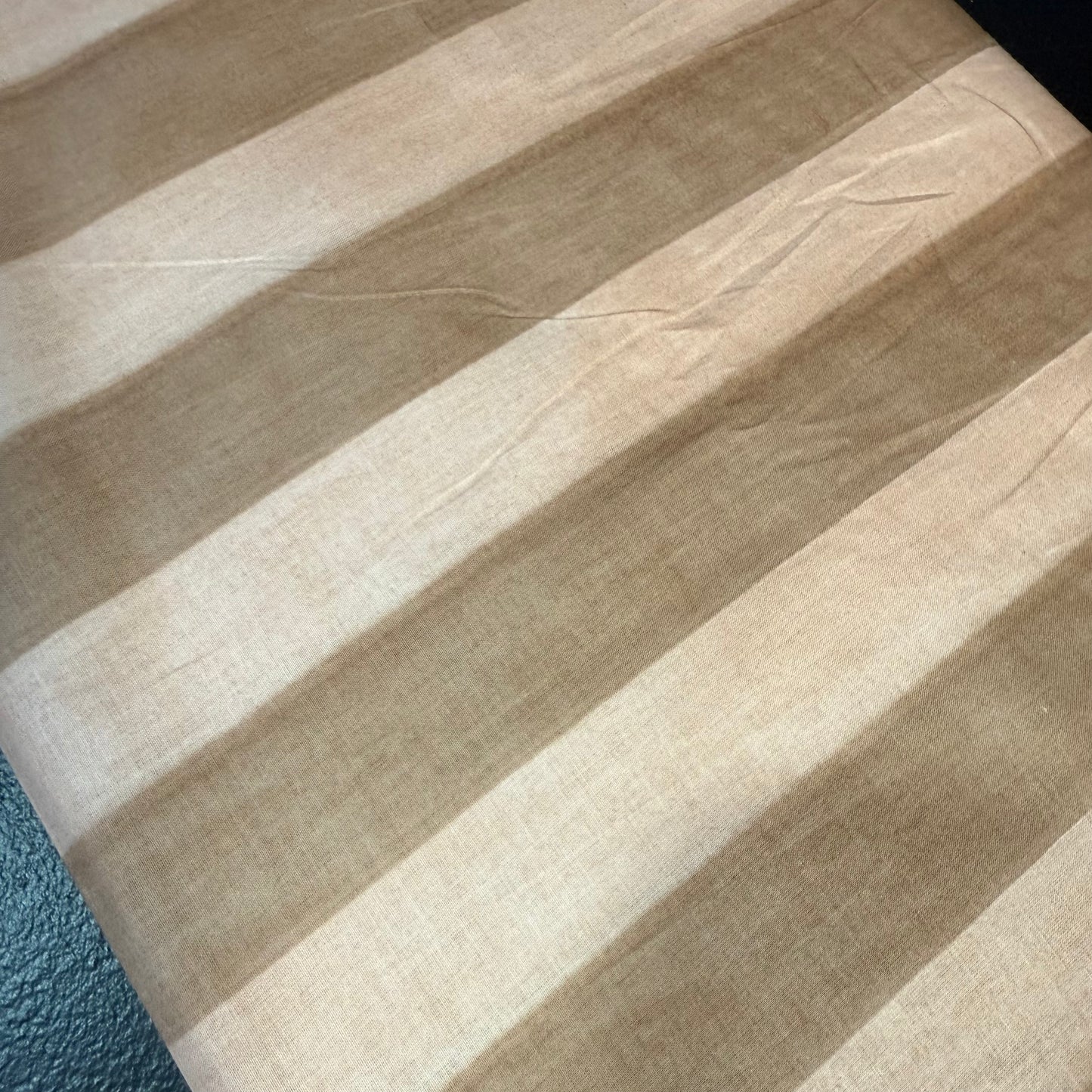 Bold Lines Earth/Light Salmon - Bagru Indian Cotton Screen Print