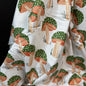 Mushroom Grove Olive  - Bagru Indian Cotton Screen Print