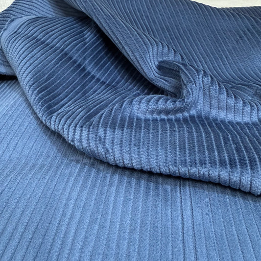 Organic Cotton 4.5 Wale Jumbo Corduroy - Slate Blue
