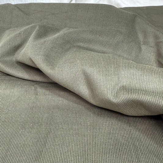 Organic Cotton 21 Wale Fine Corduroy - Khaki Green