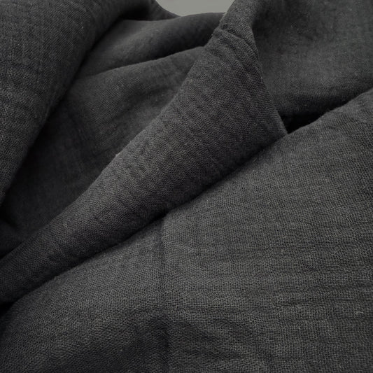 Organic Cotton Double Gauze - Black