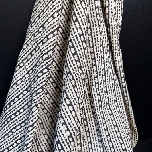 Ebony Echo - Bagru Indian Cotton Block Print
