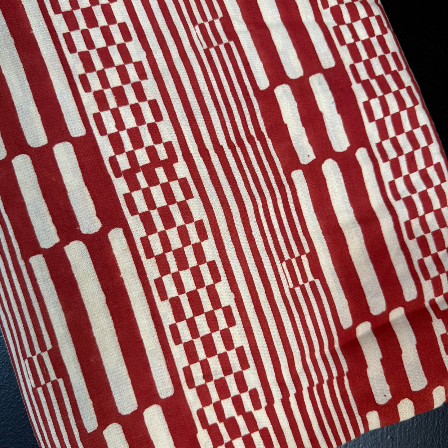 Harvest Lines Terra - Bagru Indian Cotton Block Print