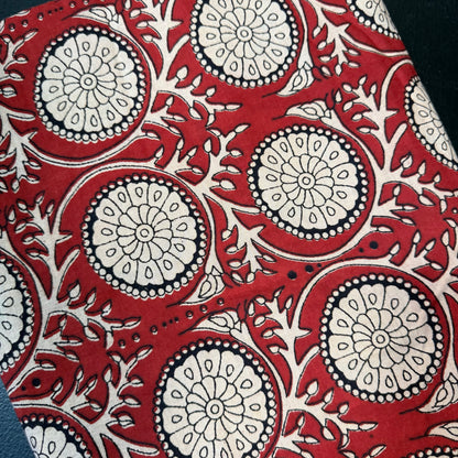 Rustic Bloom Wheel - Bagru Indian Cotton Block Print