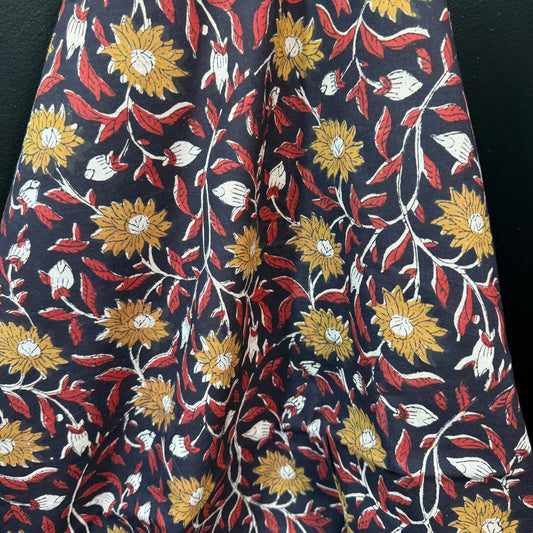 Rustic Sunburst - Bagru Indian Cotton Block Print