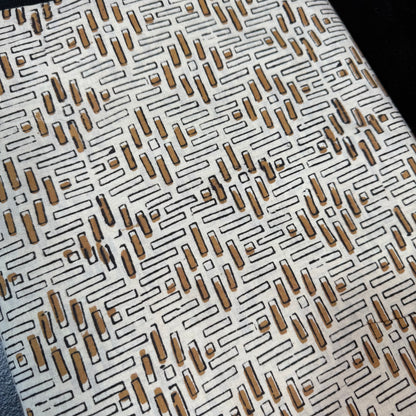 Golden Maze - Bagru Indian Cotton Block Print