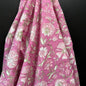 Petal Cascade Pink - Bagru Indian Cotton Block Print