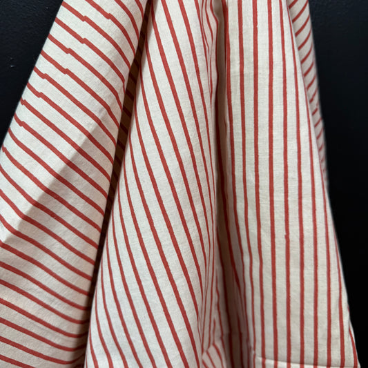 Redwood Stripe - Bagru Indian Cotton Block Print