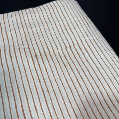Cumin Stripe - Bagru Indian Cotton Block Print