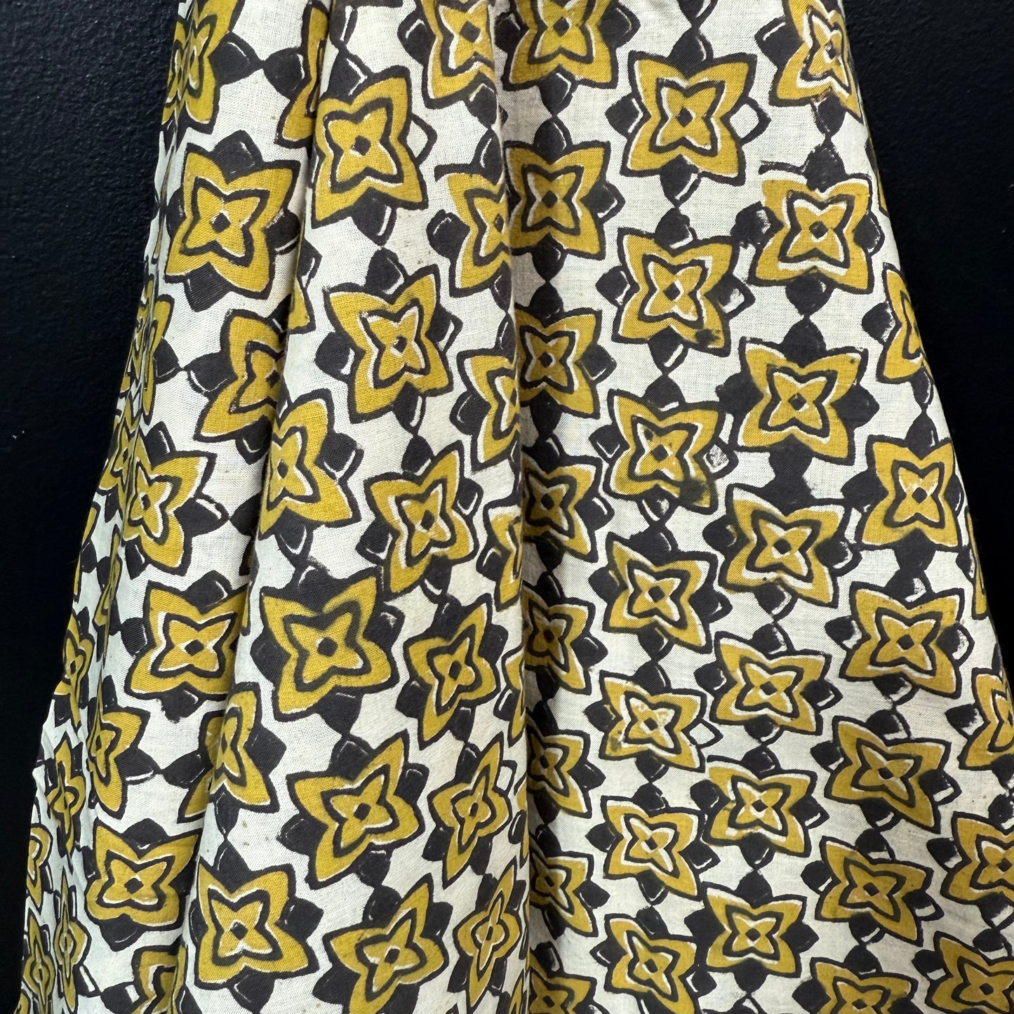 Marigold Matrix - Bagru Indian Cotton Block Print