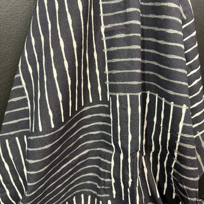 Modern Weave Black - Bagru Indian Cotton Block Print