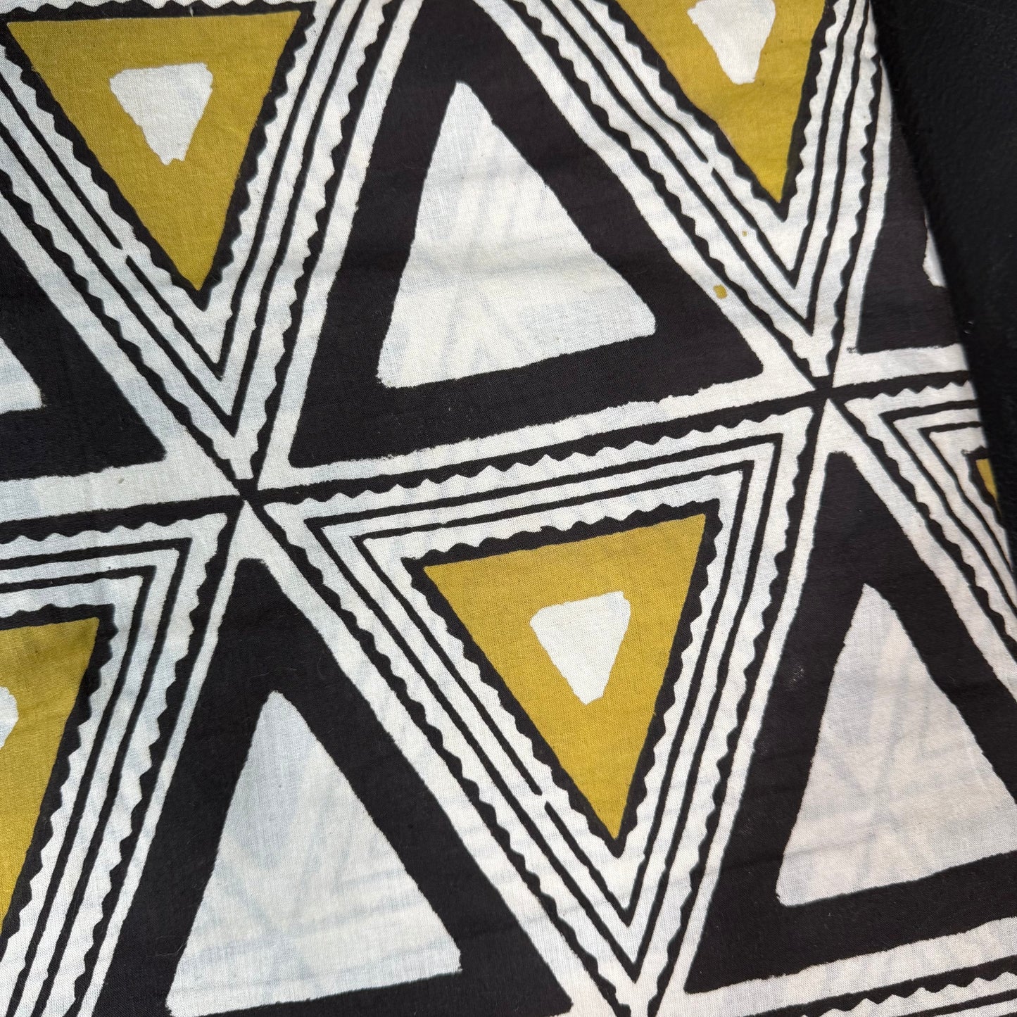 Zig Delta Cumin - Bagru Indian Cotton Block Print