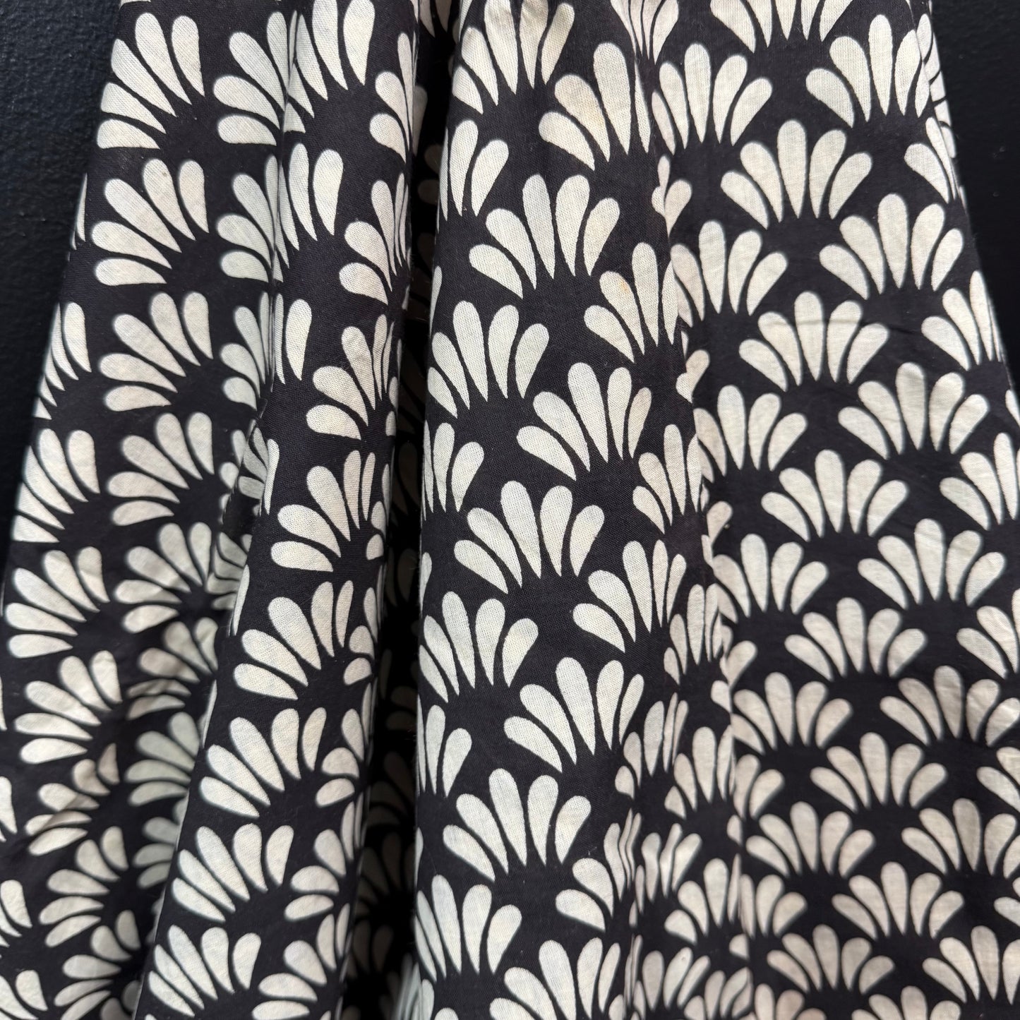 Midnight Fan - Bagru Indian Cotton Block Print