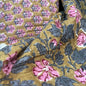 Autumn Bloom + Vintge Flora - Quilted Bagru Indian Cotton Block Print (Reversible)