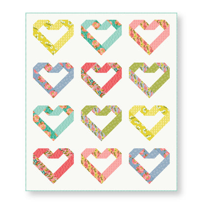 Fêtes Des Fleurs - Turquoise - Paint-By-Number Garden Party - Elle Crée - Cloud 9 Fabrics - Poplin