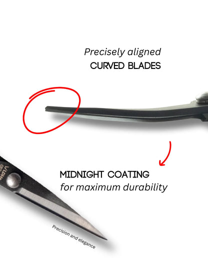 4.75" Midnight Edition Curved Blade Scissors - LDH Scissors