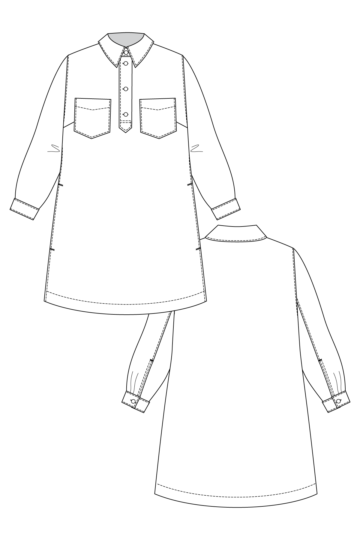 Loviisa Denim Dress - PDF Pattern - Named Clothing