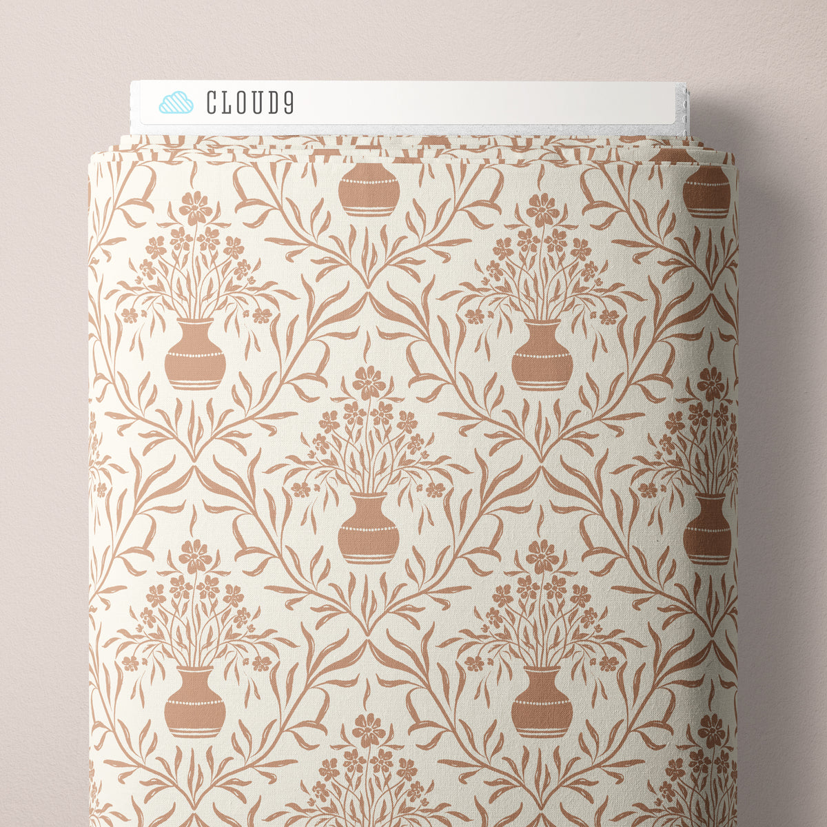 Arrangement - Terracotta - Lisee Ree Designs - Midwinter Memories - Cloud 9 Fabrics - Organic Cotton Poplin