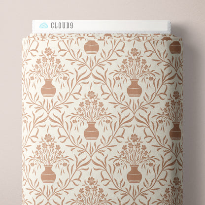 Arrangement - Terracotta - Lisee Ree Designs - Midwinter Memories - Cloud 9 Fabrics - Organic Cotton Poplin