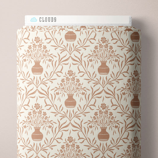 Arrangement - Terracotta - Lisee Ree Designs - Midwinter Memories - Cloud 9 Fabrics - Organic Cotton Poplin