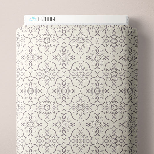 Frosted Lattice - Lilac - Lisee Ree Designs - Midwinter Memories - Cloud 9 Fabrics - Organic Cotton Poplin