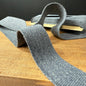 38mm Linen Blend Marble Webbing - Japanese Import - Navy (sold per meter)